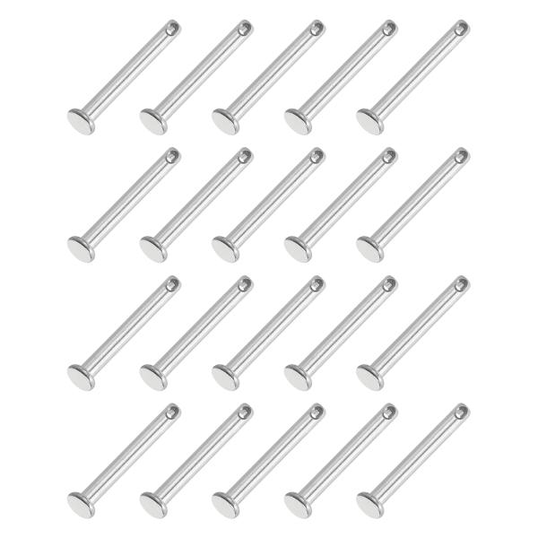 PATIKIL 3 x 25 mm シングルホールクレビスピン 20個304ステンレスヒッチピンロッ...