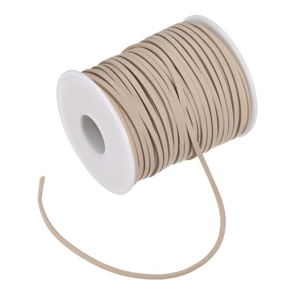 M METERXITY フェイクスエードレザーコード 50ヤード2.6mmフラットスエードレザーレー...