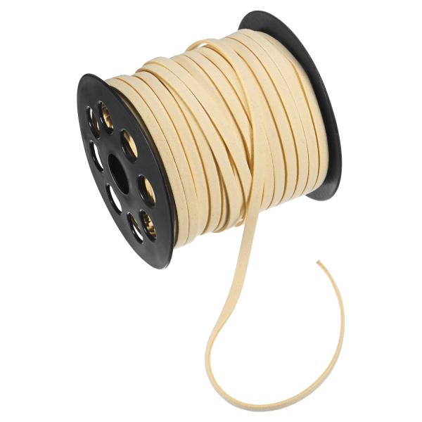 M METERXITY フェイクスエードレザーコード 50ヤード5mmフラットスエードレザーレース ...