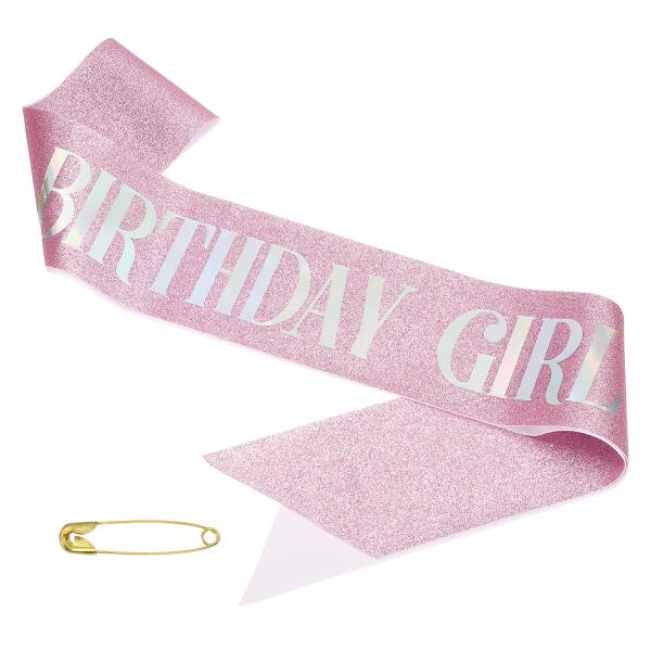 PATIKIL バースデーガールズサッシュ ウィメンズサテンプリンセスクイーンサッシュパーティーデコ...