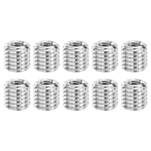 uxcell スレッドアダプタースリーブ縮小ナット 10個M10x1.5メスからM6x1メス鋼スチー...