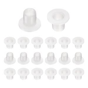uxcell 20個 スリーブ軸受 フランジ付きプラスチックブッシングID 10mm x OD 12mm x 長さ14mm ナイロンブッシング ホワイ