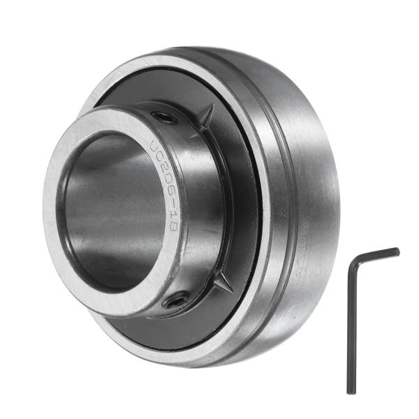 uxcell UC206-18 ピローブロックベアリング 1-1/8" ボアベアリングユニット クロ...