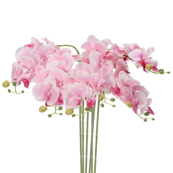 PATIKIL 造花 部屋 インテリア 胡蝶蘭 花束 80cm 6本入り 屋内 花瓶 ホーム 結婚日...