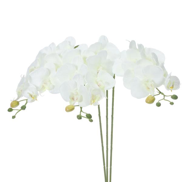 PATIKIL 造花 部屋 インテリア 胡蝶蘭 花束 80cm 3本入り 屋内 花瓶 ホーム 結婚日...