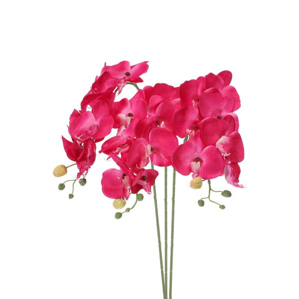 PATIKIL 造花 部屋 インテリア 胡蝶蘭 花束 80cm 3本入り 屋内 花瓶 ホーム 結婚日...