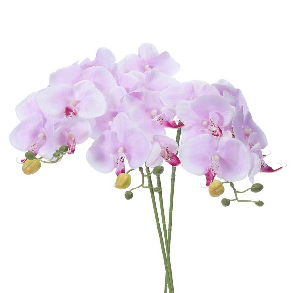 PATIKIL 造花 部屋 インテリア 胡蝶蘭 花束 80cm 3本入り 屋内 花瓶 ホーム 結婚日...