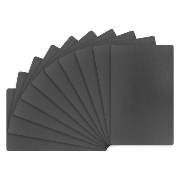 M METERXITY 10パック メタルビジネスカード空白 80x50x0.5mmアルミプレートレ...