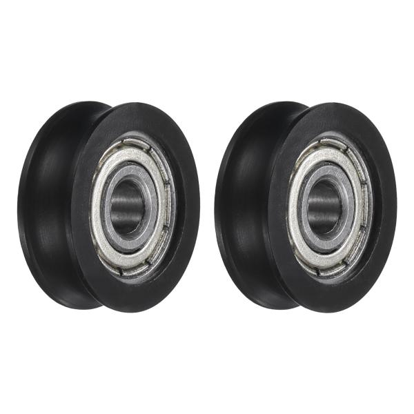 uxcell 2個U625ZZ POMプーリーUグルーブボールベアリング 5 x 20 x 7mm ...