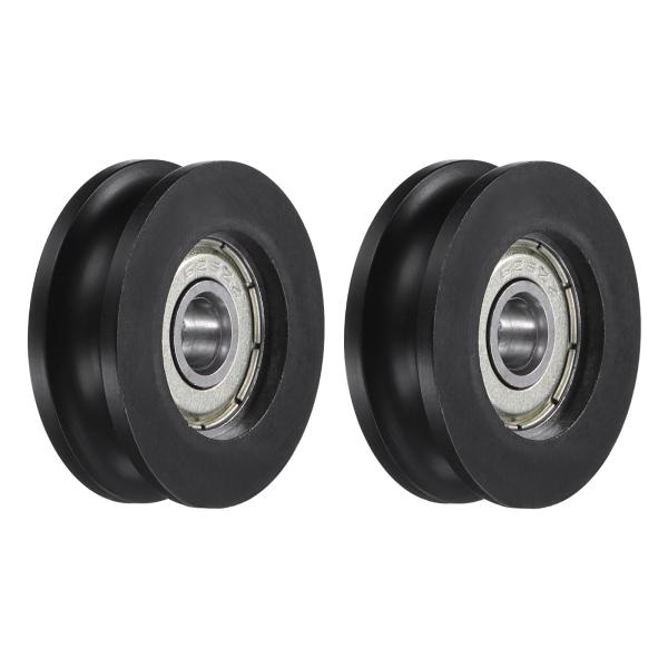 uxcell 2個U626ZZ POMプーリーU溝ボールベアリング6 x 30 x 10mm U溝ロ...