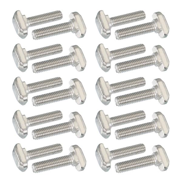 PATIKIL M6x25 mm スレッド T-スロットボルト、20個 標準 8 mm 30シリーズ...