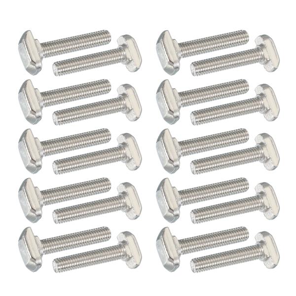 PATIKIL M6x30 mm スレッド T-スロットボルト、20個 標準 8 mm 30シリーズ...