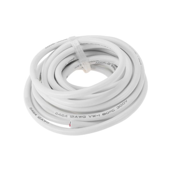 HEROFFIX 電気アース線 自動車用電源線 6 M ホワイト TC 1本 12AWG 2導体 完...