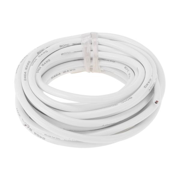 HEROFFIX 電気アース線 自動車用電源線 6 M ホワイト TC 1本 16AWG 2導体 完...