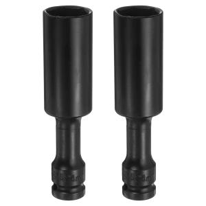 uxcell 2個のディープシンウォールインパクトソケット24mm メトリック6ポイ ントソケット1/2