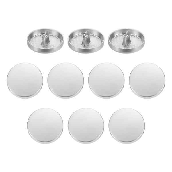 uxcell 10個のメタルフラットボタン、20mmの丸いメタルボタン、スーツウールコートシャツジャ...