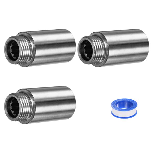 M METERXITY シャワーヘッド延長アーム ステンレス鋼G1/2メスからオス延長パイプフィッテ...