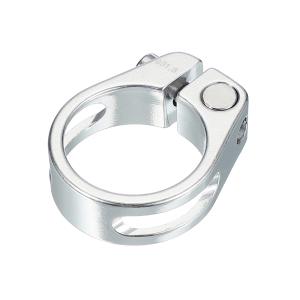 PATIKIL 31.8mm サイクル 自転車シートポストクランプ、アルミ合金シートチューブクリップ 折りたたみ自転車用 シルバー