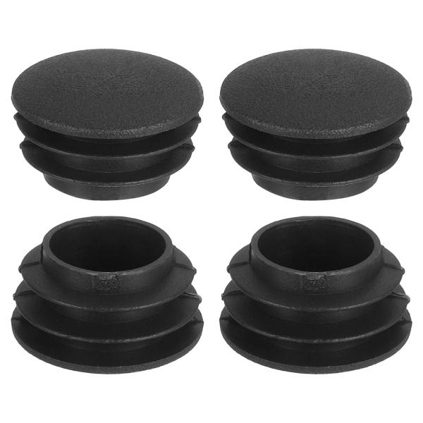 uxcell プラスチックホールプラグ 4個15x25mmラウンドパイプチュービングエンドキャップ ...