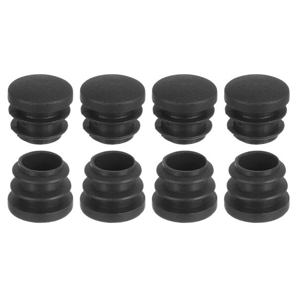 uxcell プラスチックホールプラグ 8個15x16mmラウンドパイプチュービングエンドキャップ ...