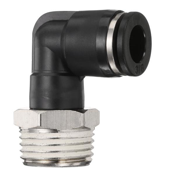 uxcell プッシュ・トゥ・コネクト・フィッティング メールエルボ 3/8インチチューブODx1/...