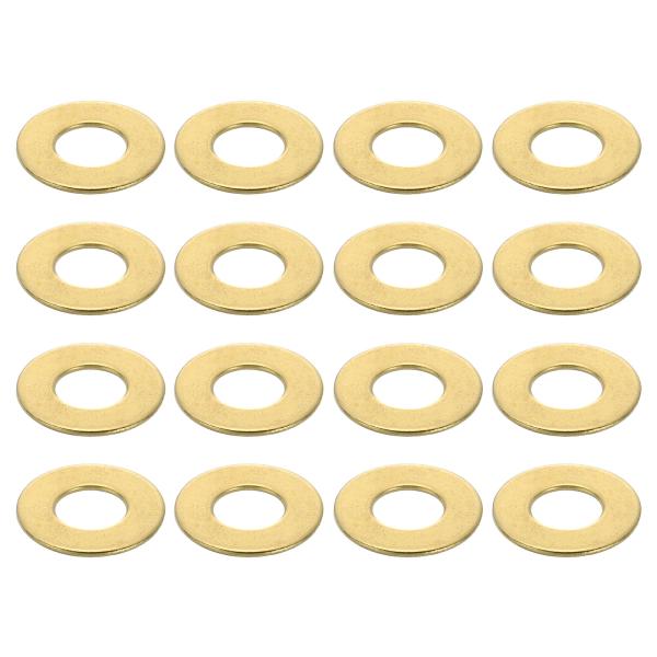 uxcell 平ワッシャー M4 銅ワッシャー 200個内径4mm*外径9mm*厚さ0.5mm スペ...