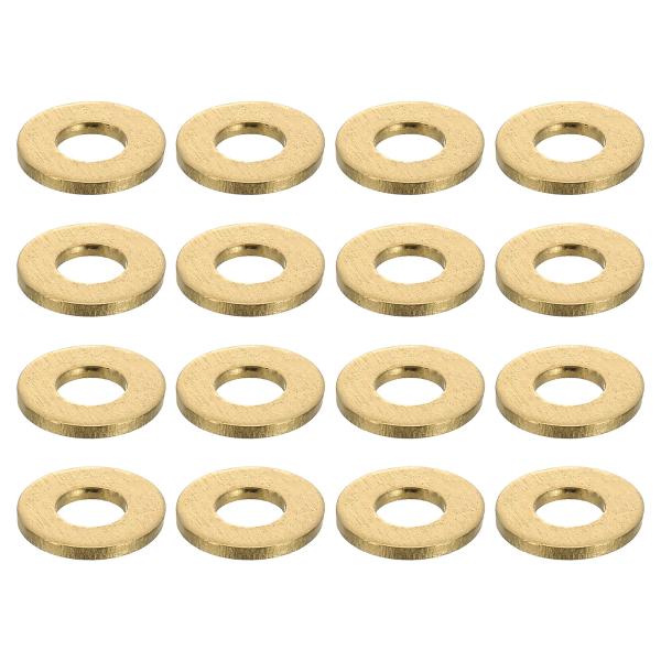 uxcell 平ワッシャー M4 銅ワッシャー 100個内径4mm*外径9mm*厚さ1mm スペーサ...