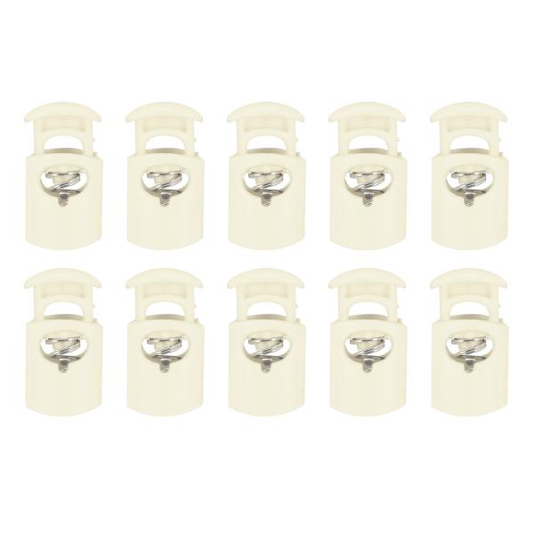 uxcell 10個プラスチックコードロック、シングルホールスプリングトグルストッパークリップ、ドロ...