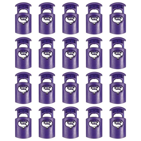 uxcell 20個のプラスチックコードロック、シングルホールスプリングトグルストッパークリップ、ド...