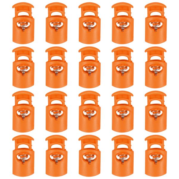 uxcell 20個のプラスチックコードロック、シングルホールスプリングトグルストッパークリップ、ド...