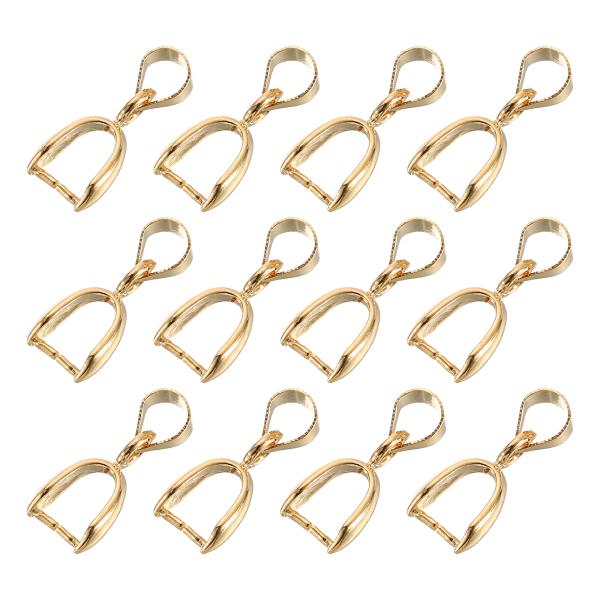 uxcell 12個 スターリングシルバー ベイル ピンチベイル、6mmx16mm合金 クリップ 留...