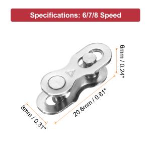 uxcell 8個自転車ミッシングリンク6/7...の詳細画像2