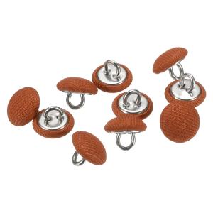 uxcell くるみボタン オレンジ 10個 直径11.5mm 布ボタン 金属シャンク 円形 帽子 DIY スーツ ワンピース シャツ 装飾 裁縫用
