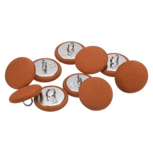 uxcell くるみボタン オレンジ 10個 直径20mm 布ボタン 金属シャンク 円形 帽子 DIY スーツ ワンピース シャツ 装飾 裁縫用