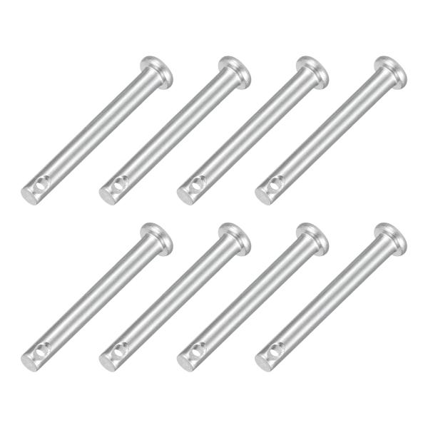 uxcell 8 個1/8" x 1" シングルホールクレビスピン 304ステンレススチールフラット...