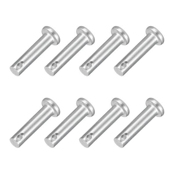 uxcell 8個3/16"x13/16" シングルホールクレビスピン 304鋼スチールフラットヘッ...