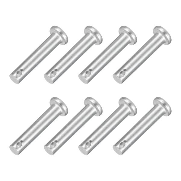 uxcell 8 個 3/16"x1" シングルホールクレビスピン 304鋼スチールフラットヘッドク...
