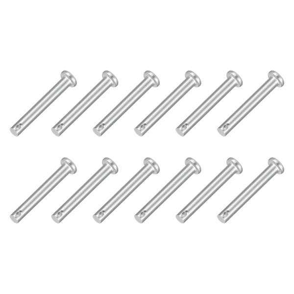 uxcell 12 個 3/16" x 1-3/8" シングルホールクレビスピン 304ステンレスス...