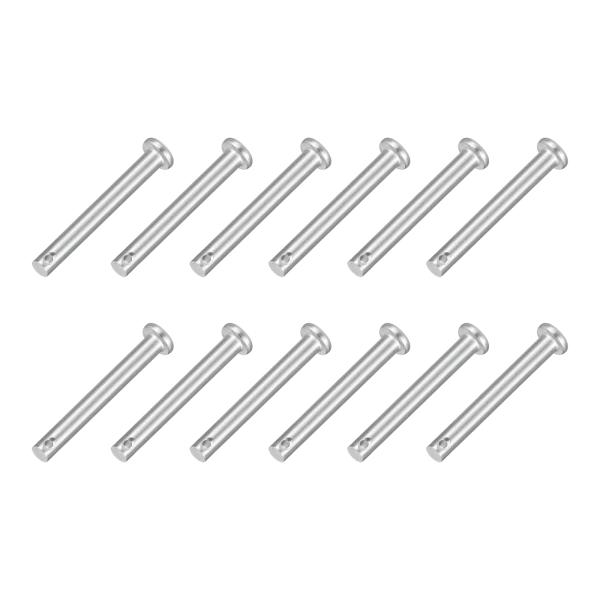 uxcell 12個3/16"x1-9/16"シングルホールクレビスピン 304ステンレススチールフ...