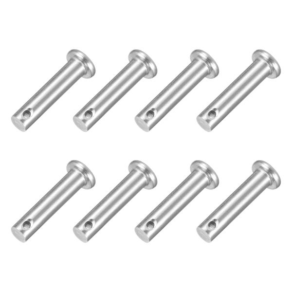 uxcell 8 個 1/4" x 1" シングルホールクレビスピン 304ステンレススチールフラッ...