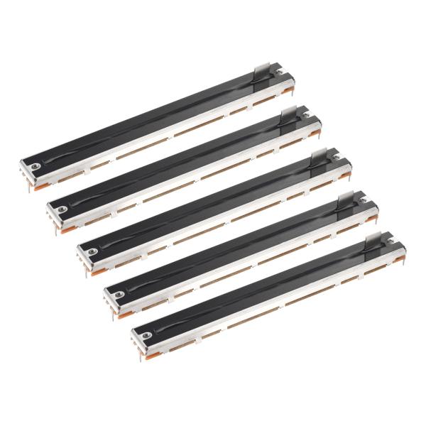 uxcell 5個 ストレート ダブル リニア スライド ポテンショメータ 8 ピン B10Kx2 ...