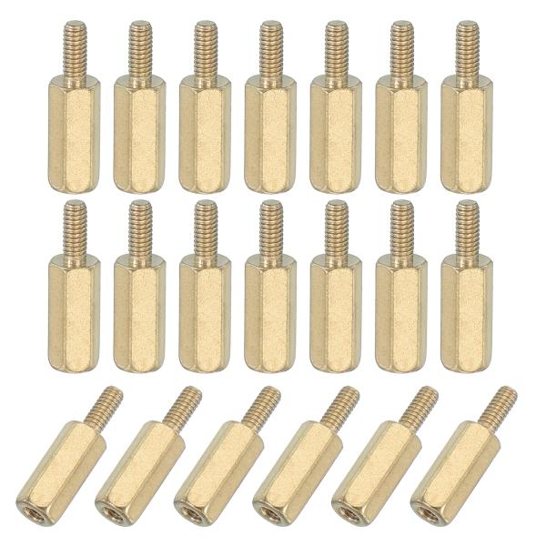 PATIKIL M2.5 x 11+6 mm メスネジ六角真鍮PCBスタンドオフ 20個 FPVドロ...