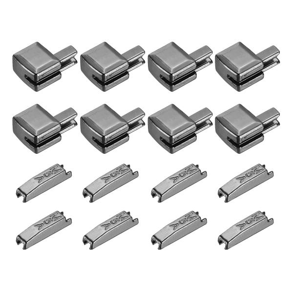 uxcell 8セット ファスナー メタル ジッパーラッチ スライダーリテーナー 修理キット #5亜...