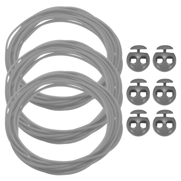 PATIKIL 2穴プラスチックコードロック付きの5.5ヤードのホローパイプラバーコード、3個、DI...