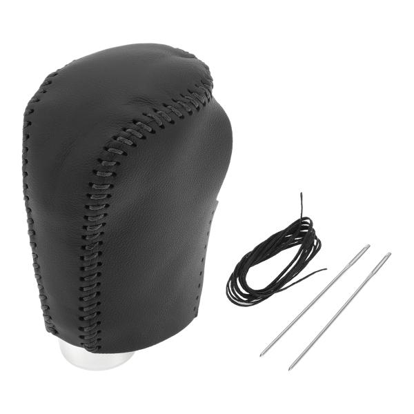 HEROFFIX 日産に対応ローグスポーツ2017-2022用のブラックフェイクレザーギアシフトノブ...