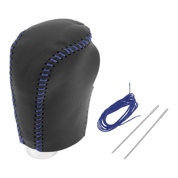 HEROFFIX 日産に対応ローグスポーツ2017-2022用のブラックブルーのフェイクレザーギアシ...