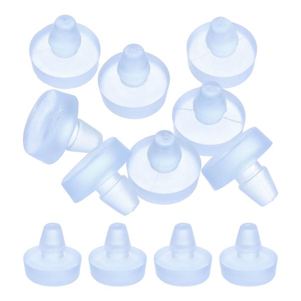 uxcell 12個のステム付きガラステーブルトップバンパー、6.5mm/0.26インチラバーバンパ...