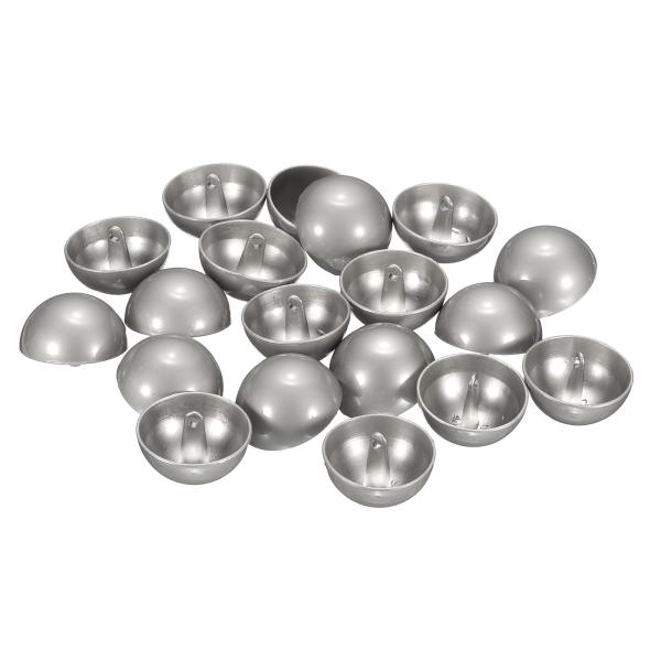 uxcell 20個のハーフドームメタルボタン、25mmハーフラウンドマッシュルームパールキャップメ...