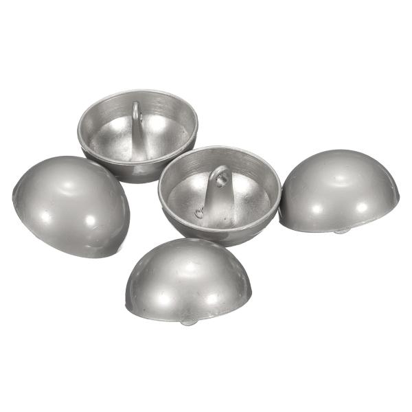 uxcell 5個のハーフドームメタルボタン、20mmハーフラウンドマッシュルームパールキャップメタ...