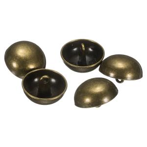 uxcell 5個のハーフドームメタルボタン、20mm ハーフラウンドマッシュルームパールキャップメタルボタン、衣類の装飾用のシャンク付き、ブロンズ